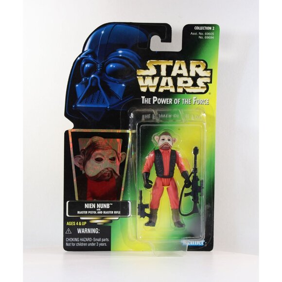 Star Wars The Power Of The Force Nien Nunb & ASP-7 Droid SEALED 2 Figures 1997 - Picture 5 of 15